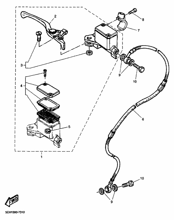 Front master cylinder