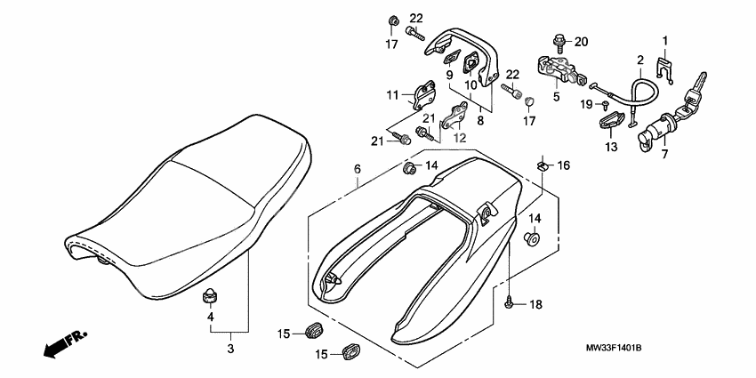 Seat/rear cowl              

                  CB750F2