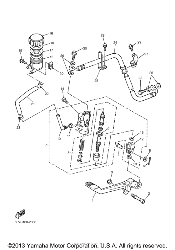 Rear master cylinder