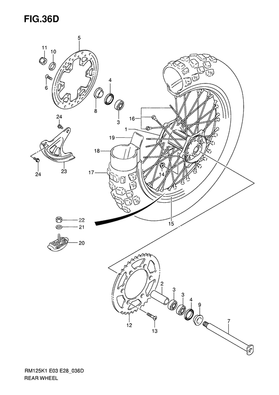 Rear wheel complete assy              

                  Model k6