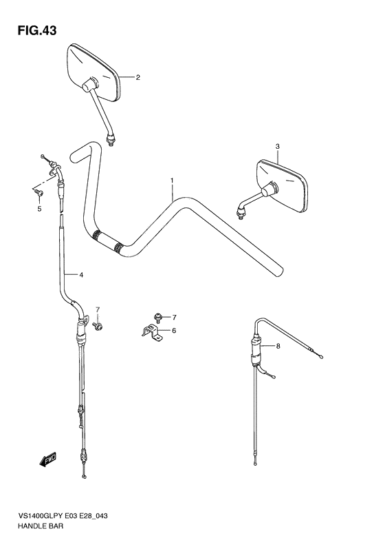 Handlebar              

                  Model t/v/w/x