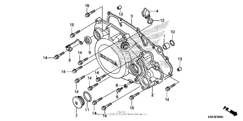 Right crankcase cover