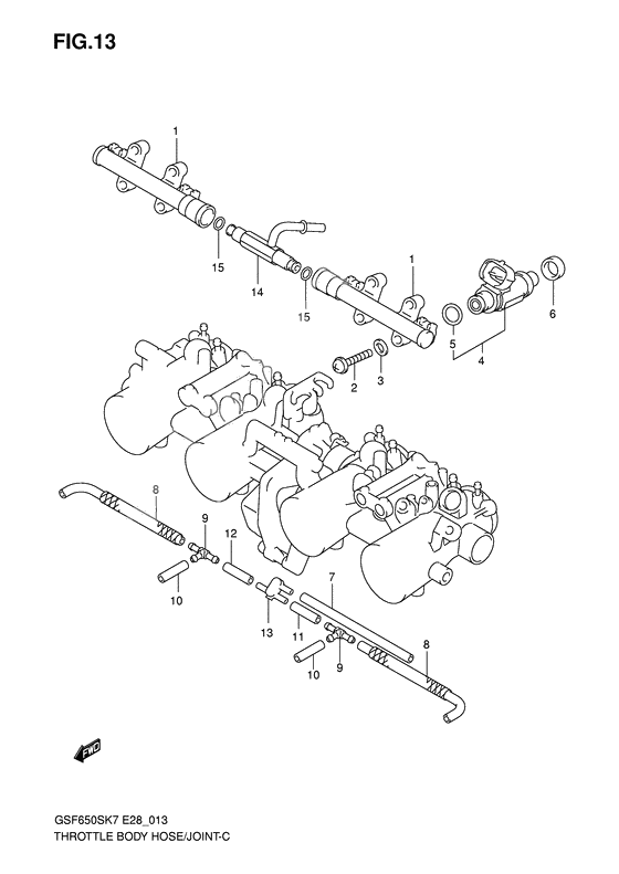 Throttle body hose/joint