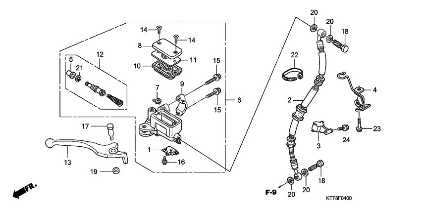 Fr. brake master cylinder