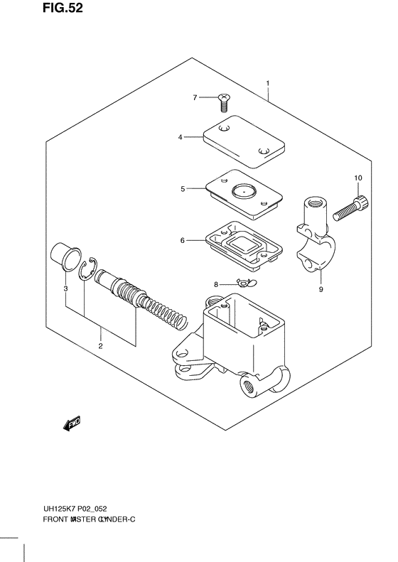 Front master cylinder