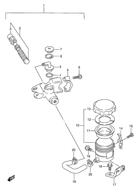 Front master cylinder