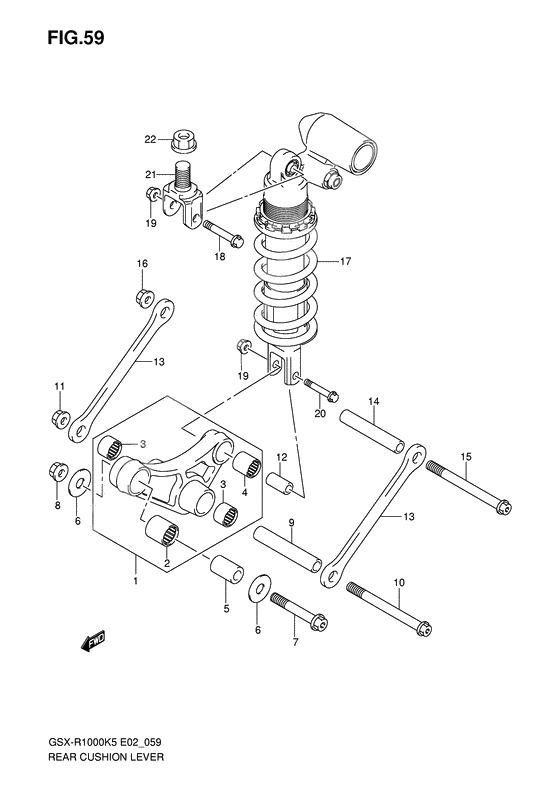 Rear cushion lever