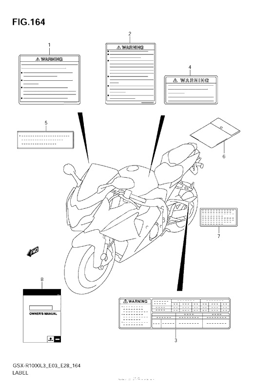 Информационные наклейки (Gsx-R1000Zl3 E03)