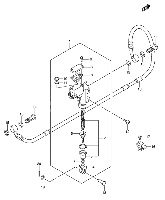 Rear master cylinder