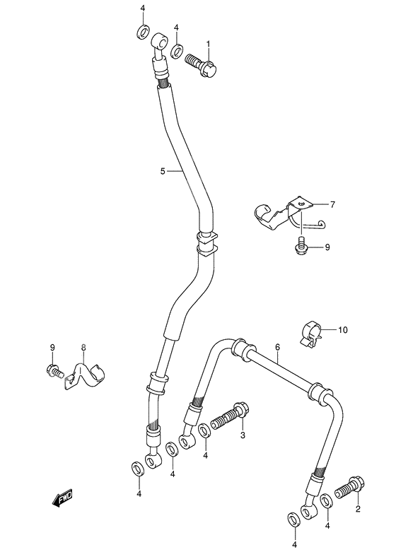 Front brake hose