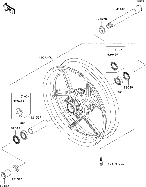 Front hub