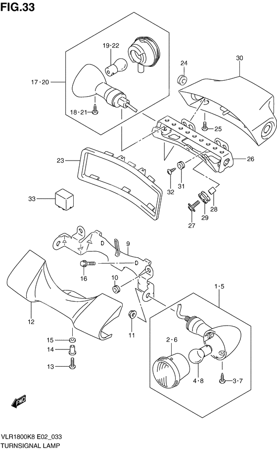 Turnsignal front & rear lamp