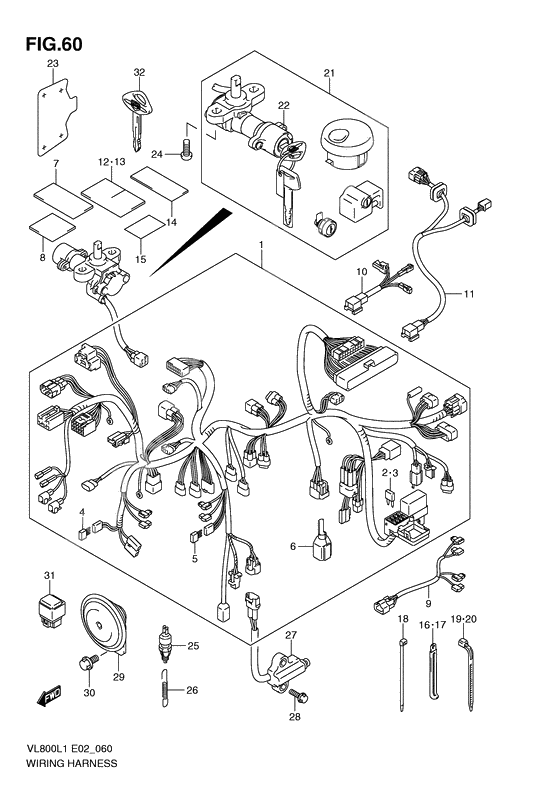 Wiring harness              

                  Vl800cl1 e2