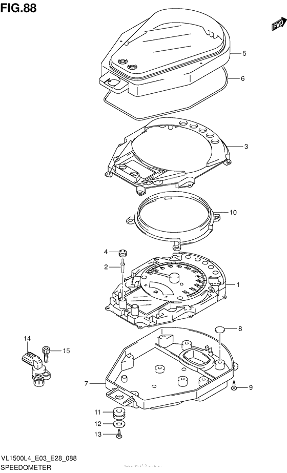 Speedometer (Vl1500Bl4 E28)