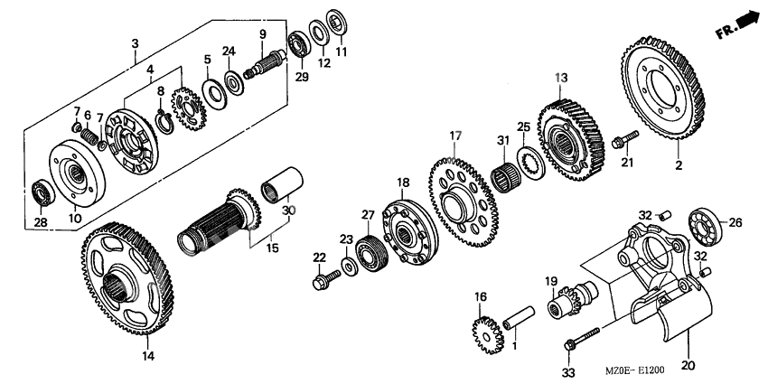 Primary drive gear