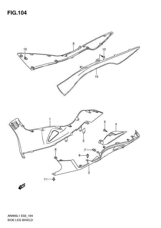 Side leg shield              

                  An400zal1 e19