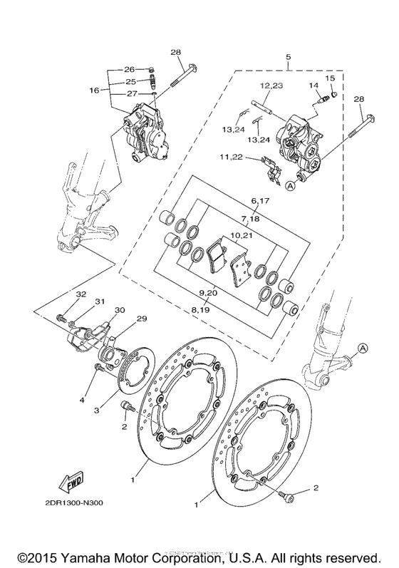 Front brake caliper