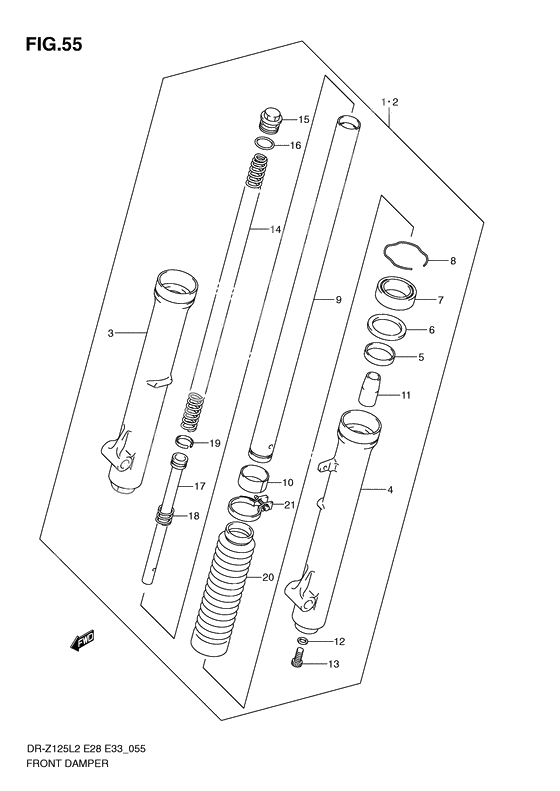 Front damper              

                  Dr-z125l2 e33