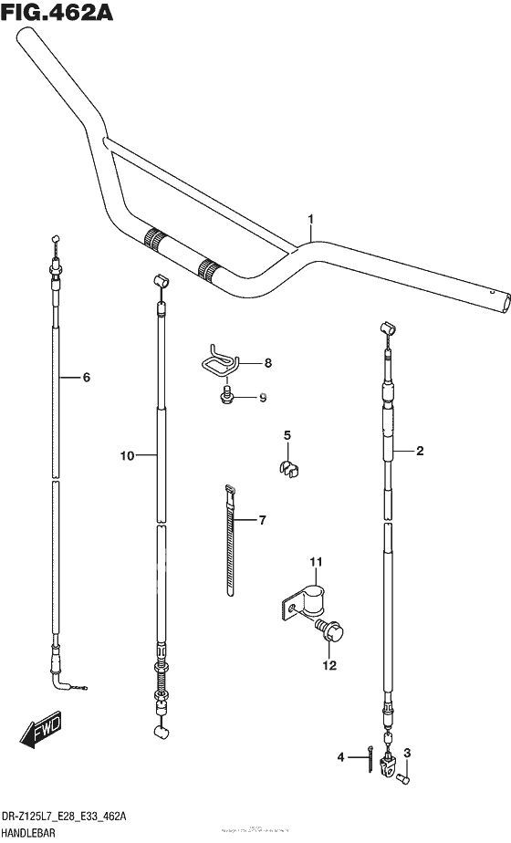 Руль & Тросики (Dr-Z125 E28)