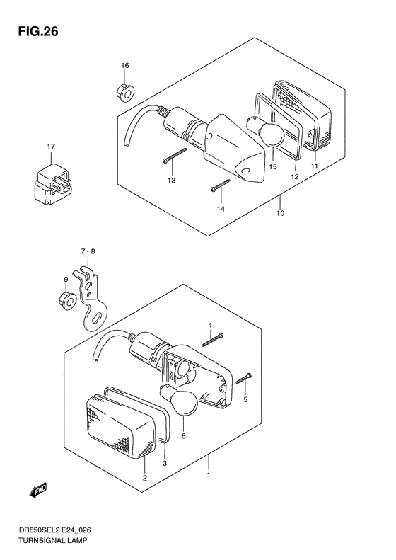 Turnsignal front & rear lamp