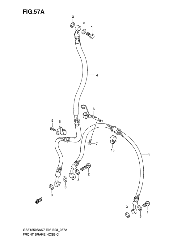 Front brake hose              

                  Gsf1250sk7/sk8/sk9