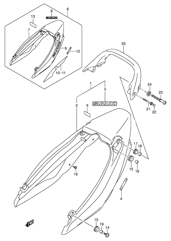 Seat tail cover              

                  Model k3