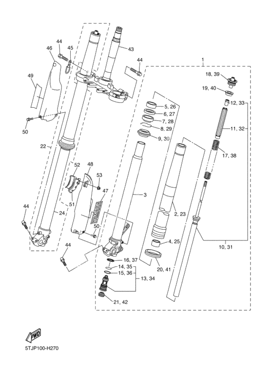 Вилка передней оси