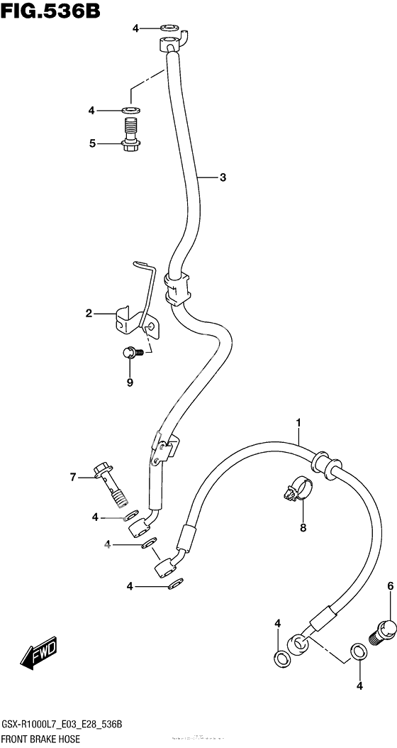 Front Brake Hose (Gsx-R1000L7 E28)