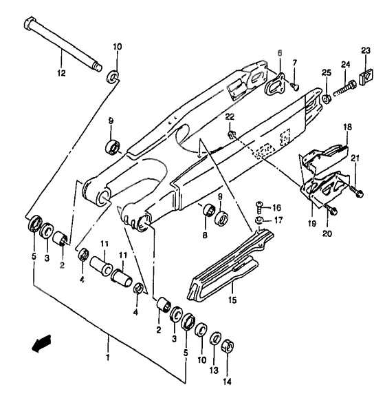 Rear swinging arm              

                  Model y