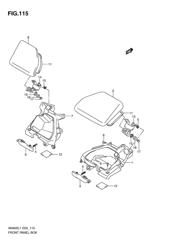 Front panel box