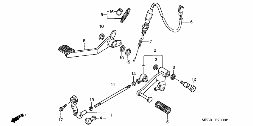 Brake pedal assy