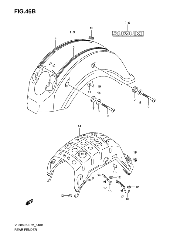 Rear fender              

                  Model k9