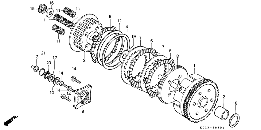 Clutch              

                  CB125TDJ/TP