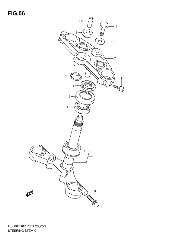 Steering stem              

                  Gs500fh