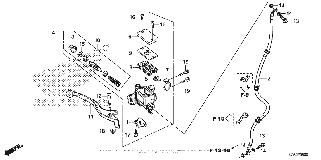 Передний тормозной цилиндр