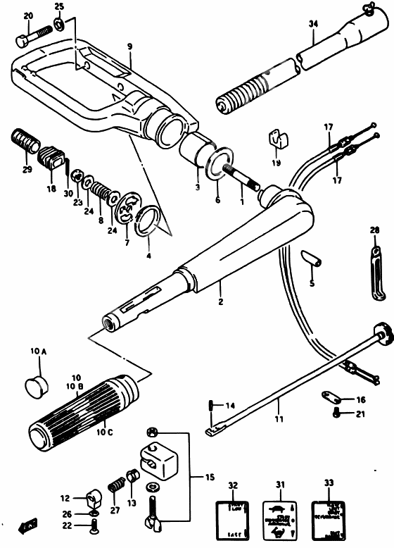 Tiller handle