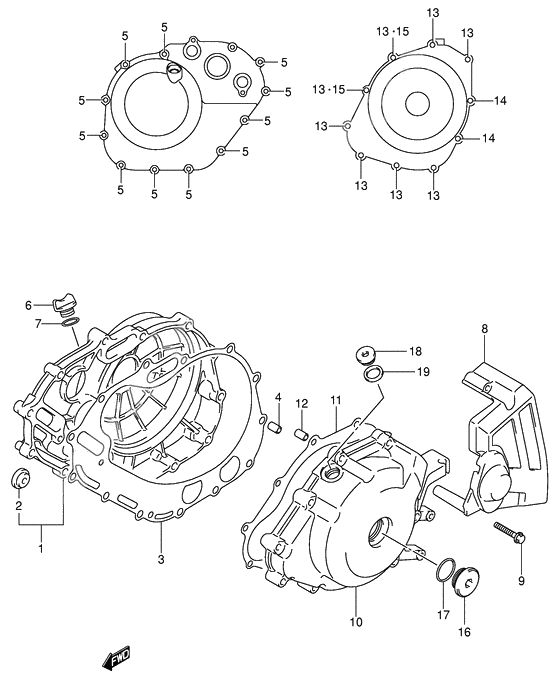 Crankcase cover ass`y (v