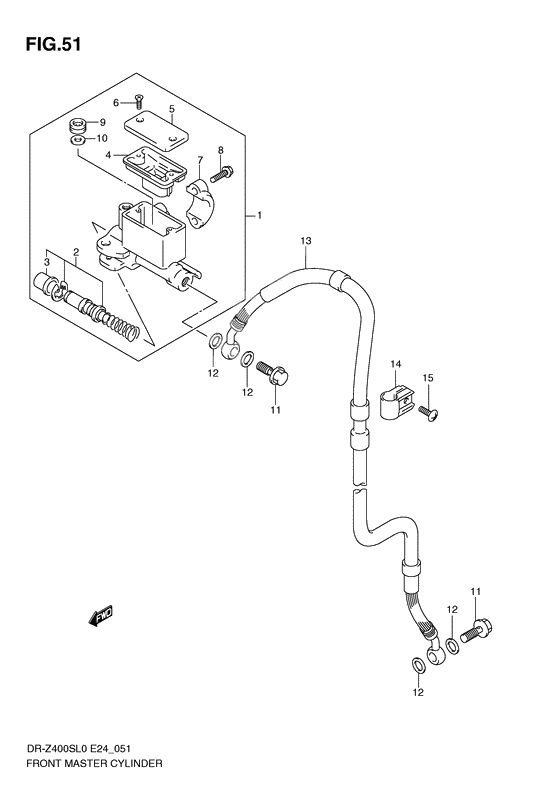 Front master cylinder