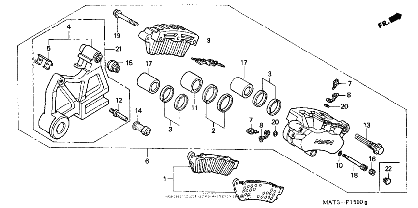 Rear brake caliper