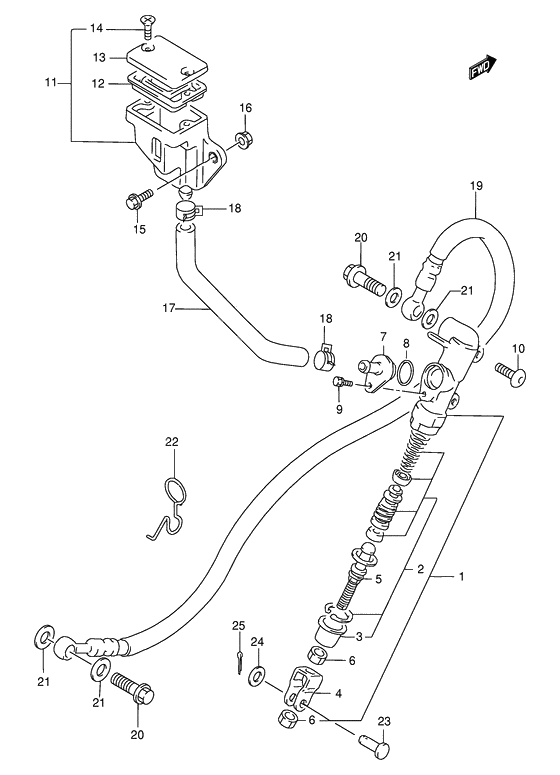 Rear master cylinder