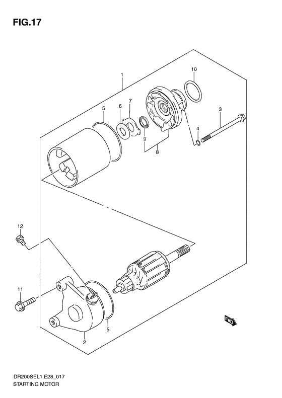 Starting motor