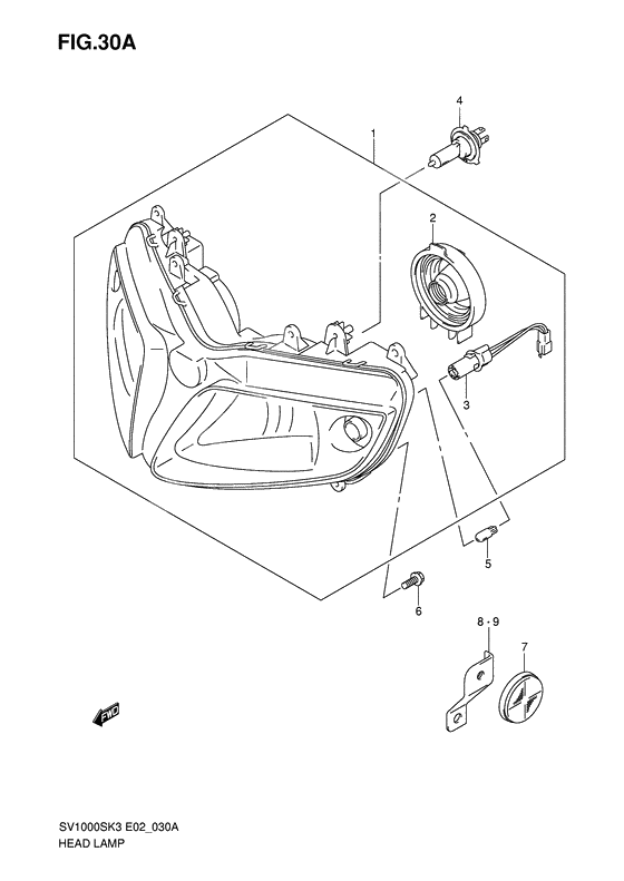 Headlamp              

                  Sv1000s e24