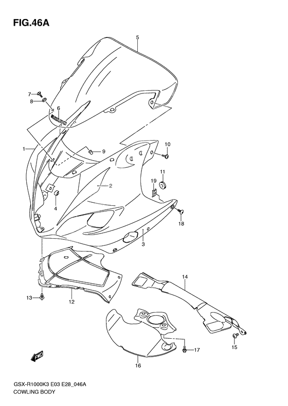 Cowling body              

                  Gsx-r1000k4