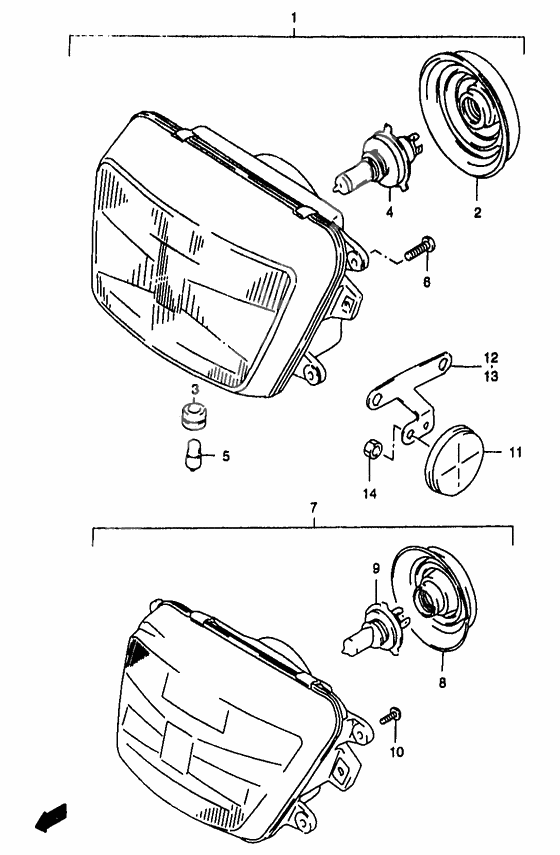 Headlamp              

                  Gsf1200st/sv/sw/sx/sy/sav/saw/sax/say