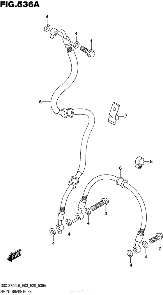 Front Brake Hose (Gsx-S750L6 E03)