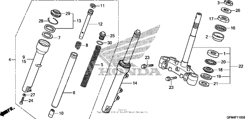 Steering stem + front fork