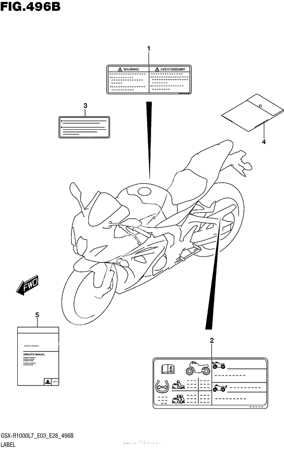 Информационные наклейки (Gsx-R1000L7 E28)