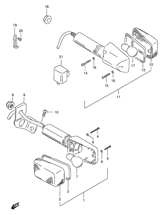 Turnsignal front & rear lamp