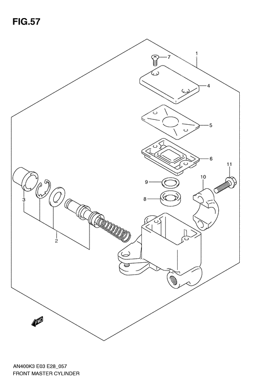 Front master cylinder