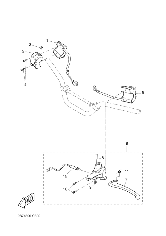 Handle switch. lever